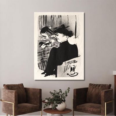 The Café-Concert - A Spectator Henri de Toulouse-Lautrec htl58 canvas print 