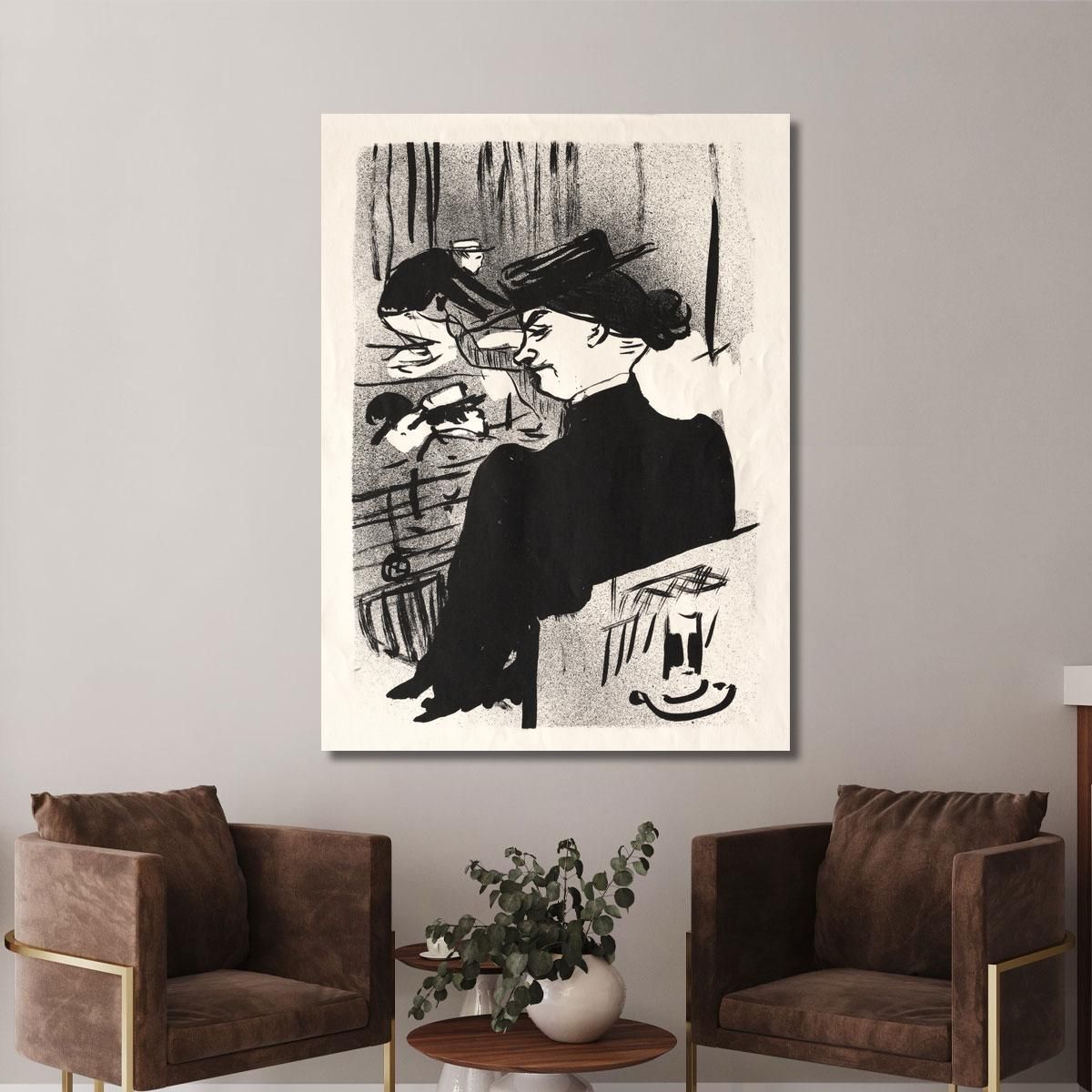The Café-Concert - A Spectator Henri de Toulouse-Lautrec htl58 canvas print 
