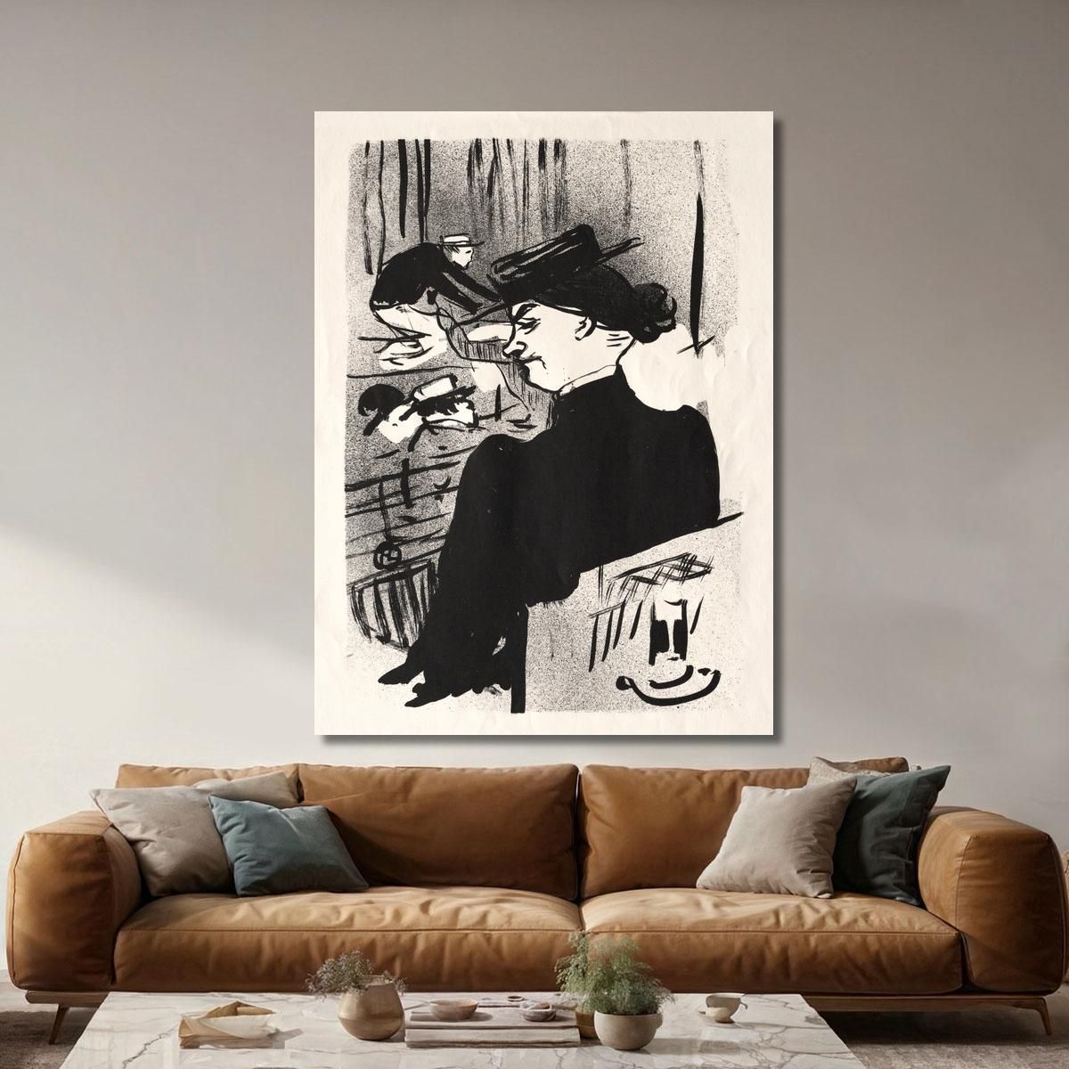 The Café-Concert - A Spectator Henri de Toulouse-Lautrec htl58 canvas print 