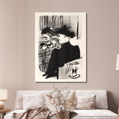 The Café-Concert - A Spectator Henri de Toulouse-Lautrec htl58 canvas print 
