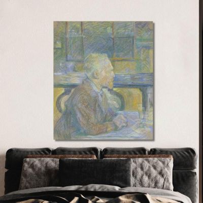 Portrait Of Vincent Van Gogh Henri de Toulouse-Lautrec htl86 canvas print 