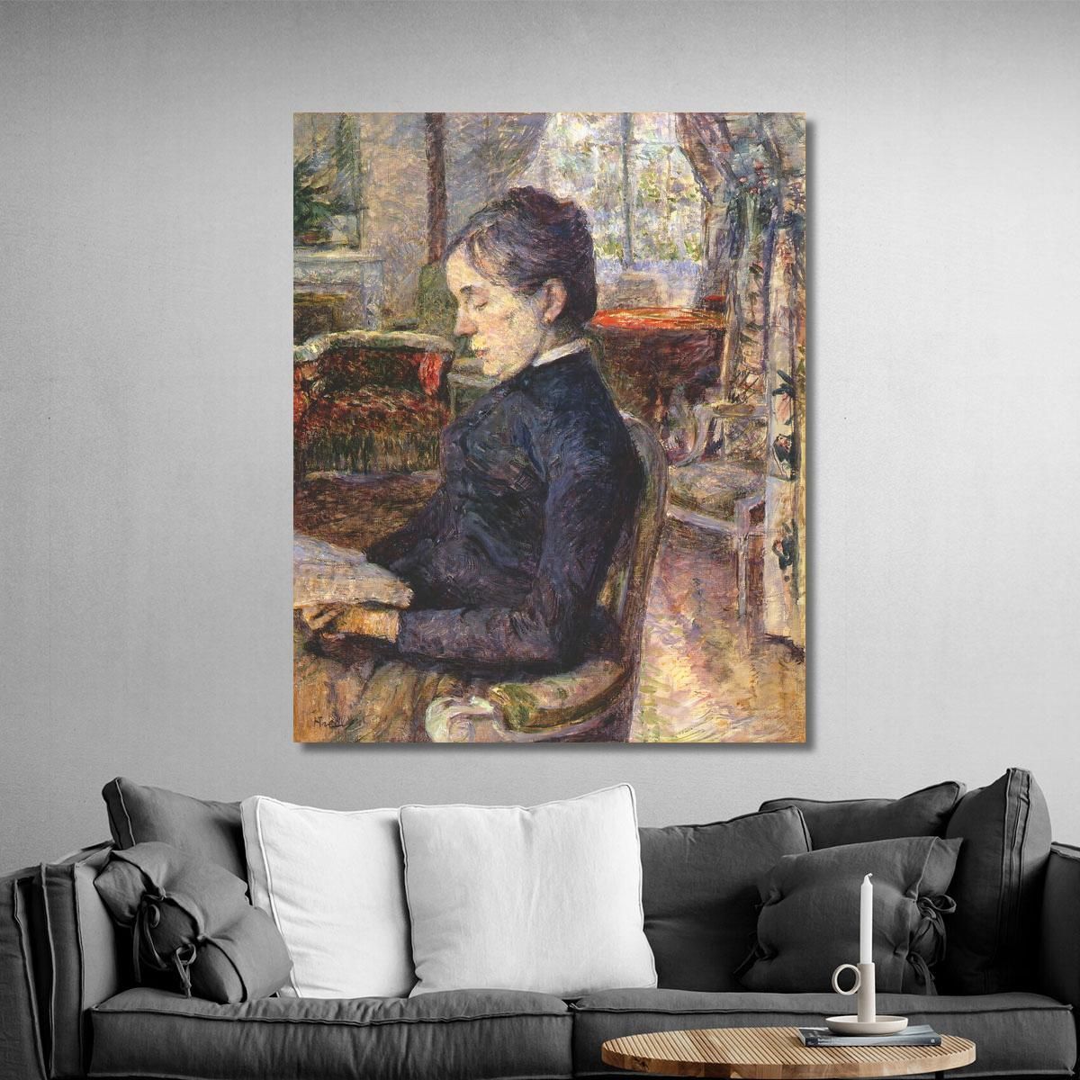 The Countess Adèle De Toulouse-Lautrec In Her Salon At The Château Malromé Henri de Toulouse-Lautrec htl94 canvas print 