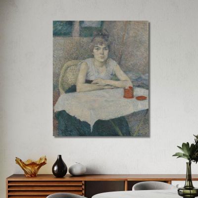 Young Woman At A Table "Poudre De Riz" Henri de Toulouse-Lautrec htl113 canvas print 