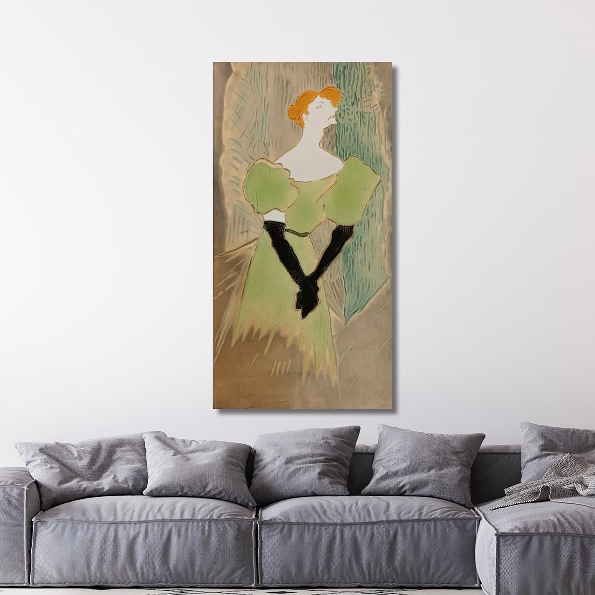 Yvette Guilbert Henri de Toulouse-Lautrec htl114 canvas print 