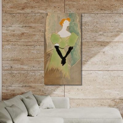 Yvette Guilbert Henri de Toulouse-Lautrec htl114 canvas print 