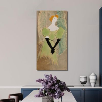 Yvette Guilbert Henri de Toulouse-Lautrec htl114 canvas print 