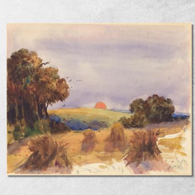 A Cornfield At Sunset Hercules Brabazon Brabazon hbb3 canvas print 