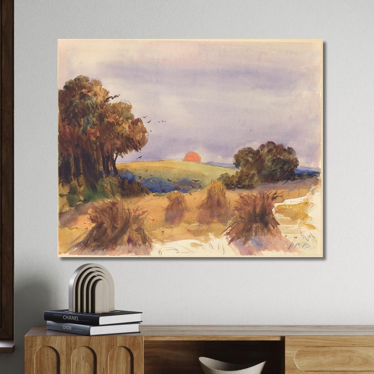 A Cornfield At Sunset Hercules Brabazon Brabazon hbb3 canvas print 