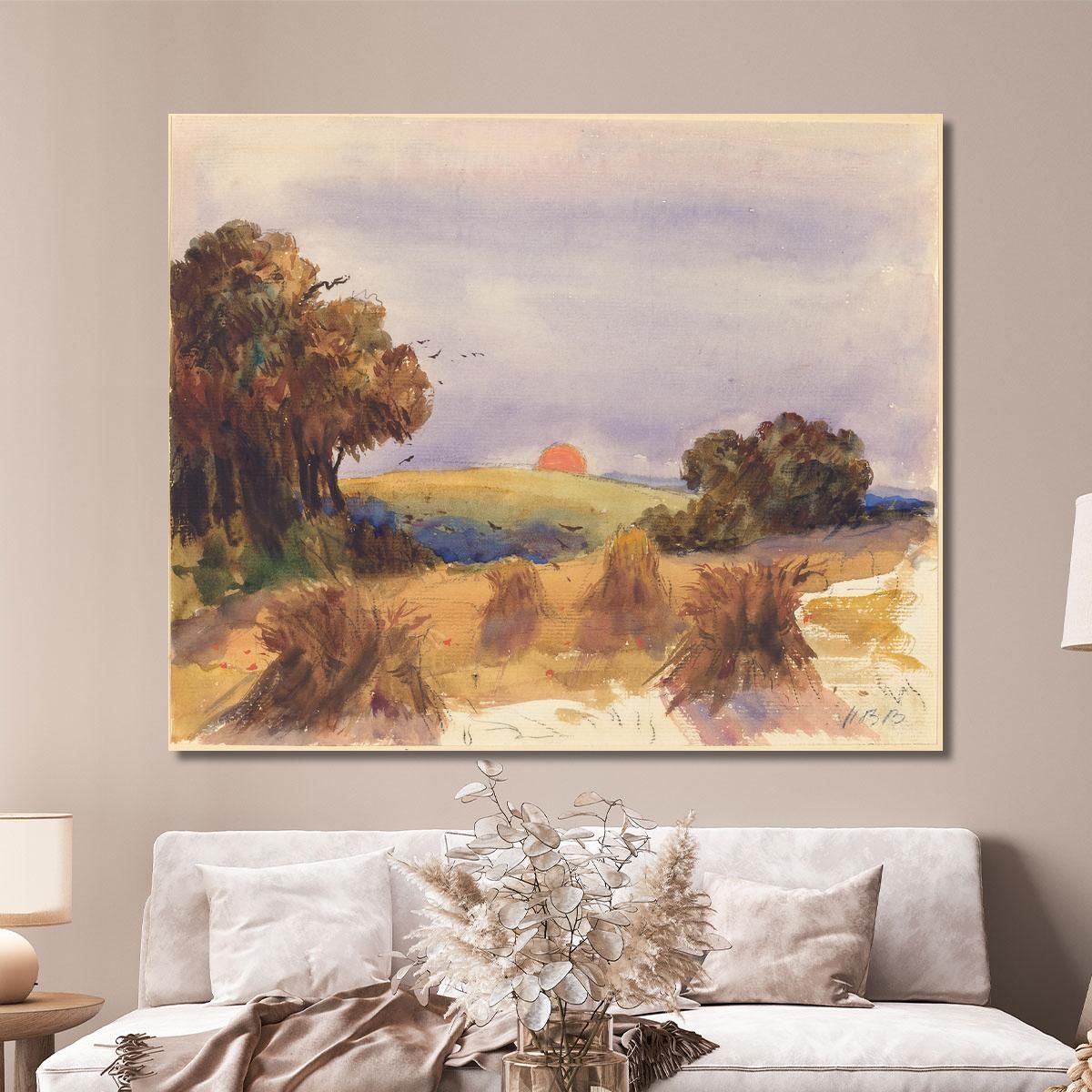 A Cornfield At Sunset Hercules Brabazon Brabazon hbb3 canvas print 