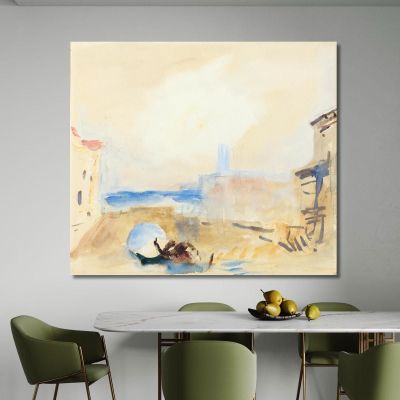 A Gondola Passing Under A Bridge In Venice Hercules Brabazon Brabazon hbb4 canvas print 