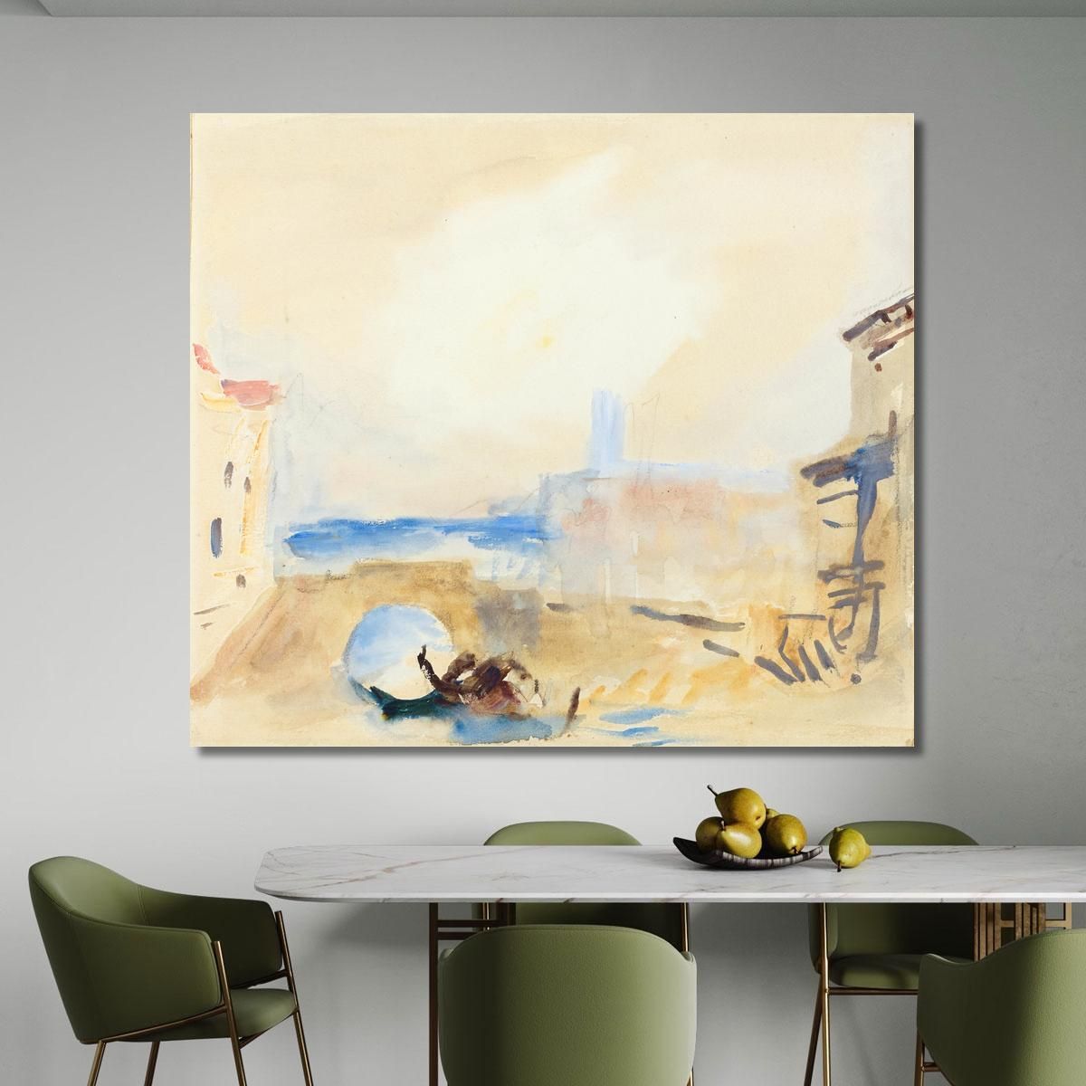 A Gondola Passing Under A Bridge In Venice Hercules Brabazon Brabazon hbb4 canvas print 
