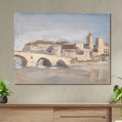 Avignon Bridge Over A River Hercules Brabazon Brabazon hbb13 canvas print 