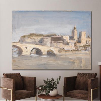 Avignon Bridge Over A River Hercules Brabazon Brabazon hbb13 canvas print 