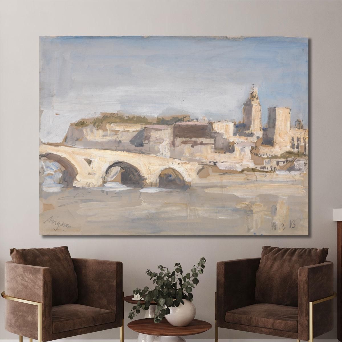 Avignon Bridge Over A River Hercules Brabazon Brabazon hbb13 canvas print 
