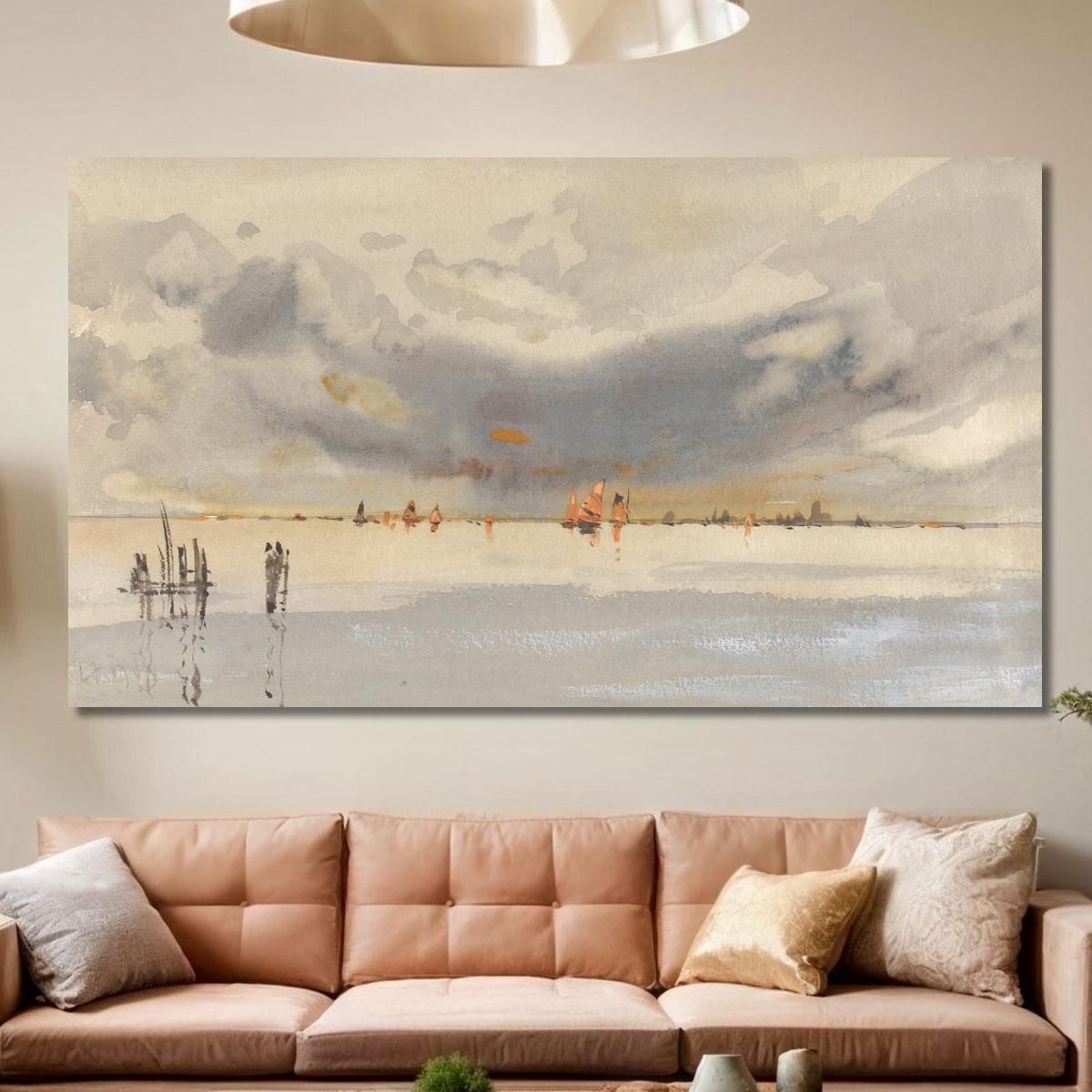 Evening On The Lagoon Venice Hercules Brabazon Brabazon hbb23 canvas print 