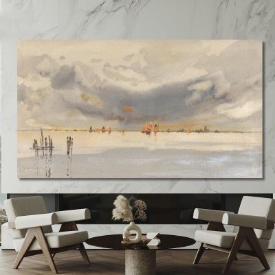 Evening On The Lagoon Venice Hercules Brabazon Brabazon hbb23 canvas print 