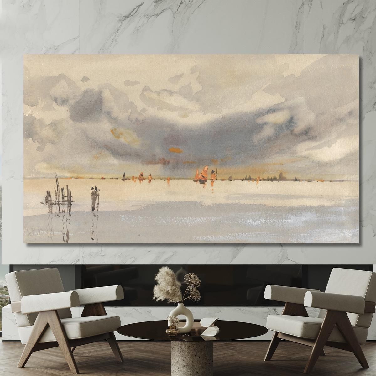 Evening On The Lagoon Venice Hercules Brabazon Brabazon hbb23 canvas print 