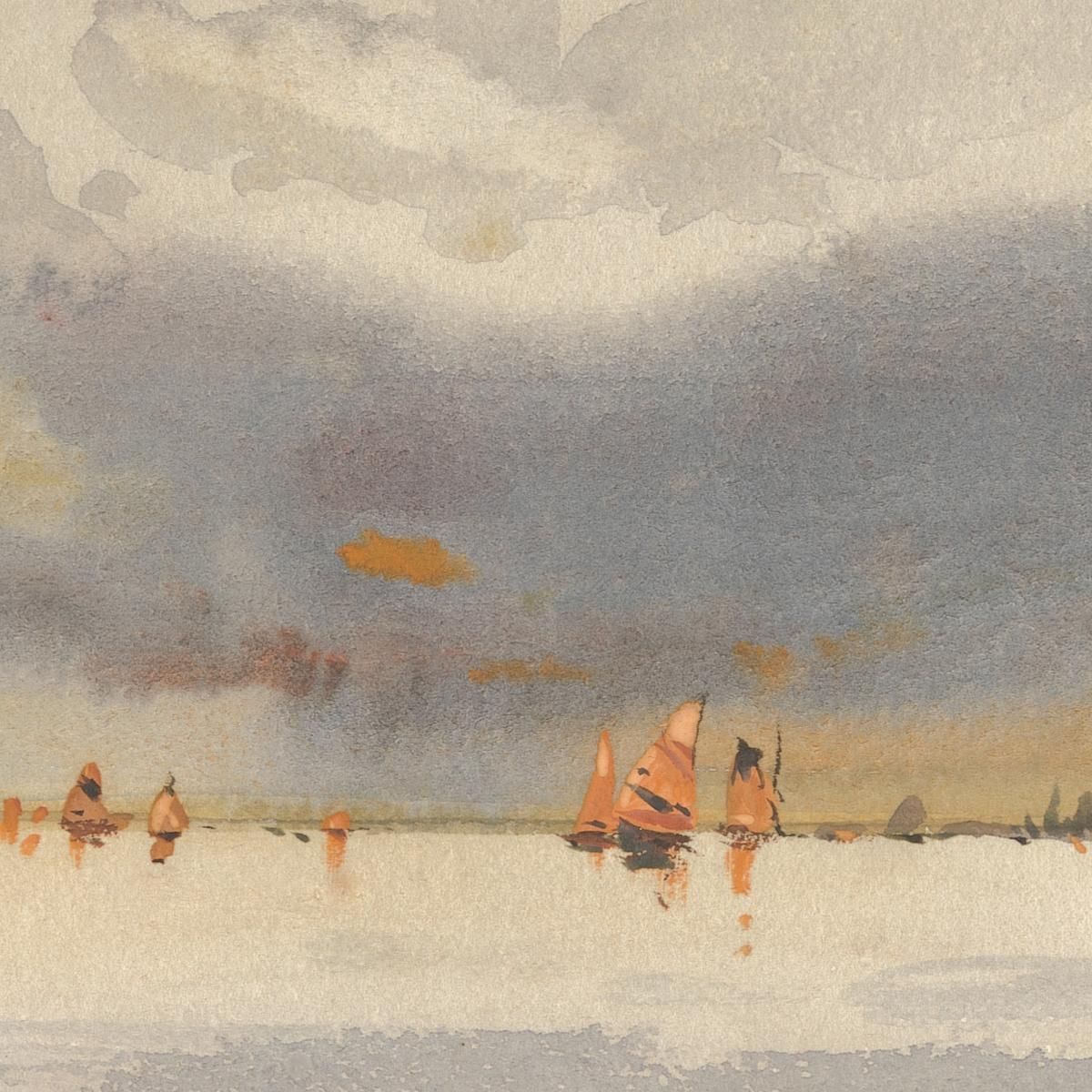 Evening On The Lagoon Venice Hercules Brabazon Brabazon hbb23 canvas print