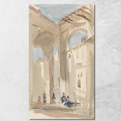Figures In An Eastern Colonnade Hercules Brabazon Brabazon hbb24 canvas print 