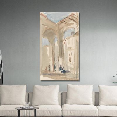 Figures In An Eastern Colonnade Hercules Brabazon Brabazon hbb24 canvas print 