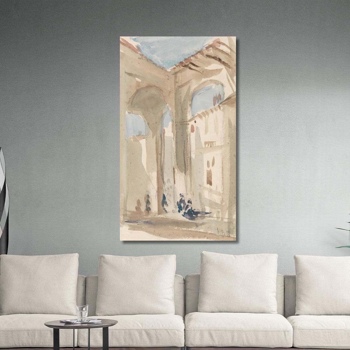 Figures In An Eastern Colonnade Hercules Brabazon Brabazon hbb24 canvas print 