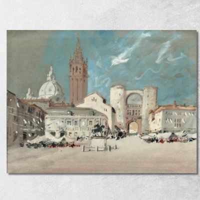 Piazza Dei Signori Padua Hercules Brabazon Brabazon hbb44 canvas print 