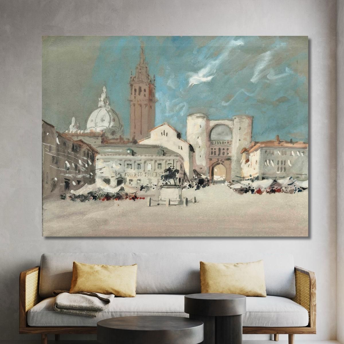 Piazza Dei Signori Padua Hercules Brabazon Brabazon hbb44 canvas print 