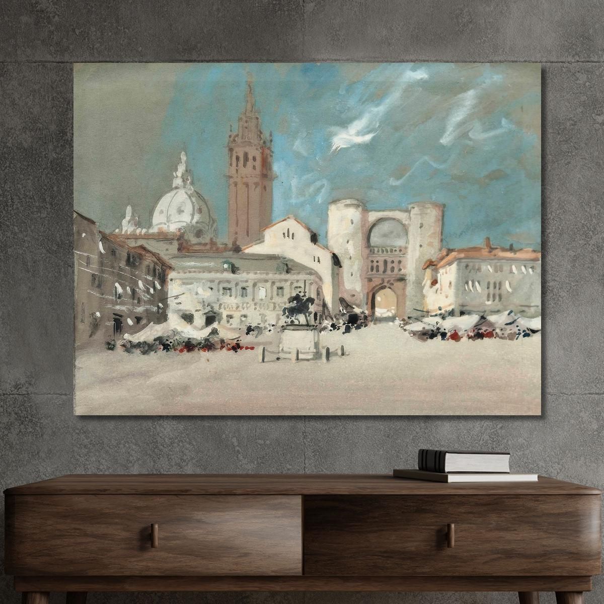 Piazza Dei Signori Padua Hercules Brabazon Brabazon hbb44 canvas print 