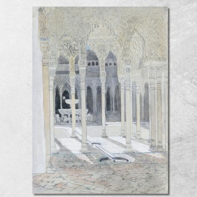 The Lion Courtyard The Alhambra Granada Spain Hercules Brabazon Brabazon hbb65 canvas print 