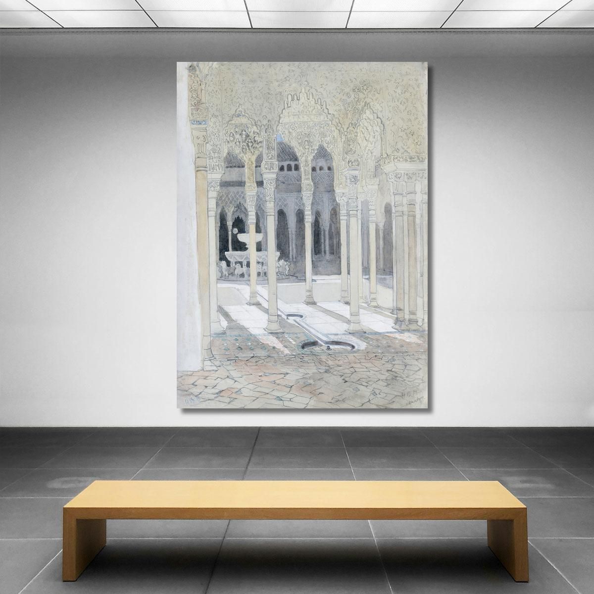 The Lion Courtyard The Alhambra Granada Spain Hercules Brabazon Brabazon hbb65 canvas print 