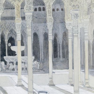 The Lion Courtyard The Alhambra Granada Spain Hercules Brabazon Brabazon hbb65 canvas print
