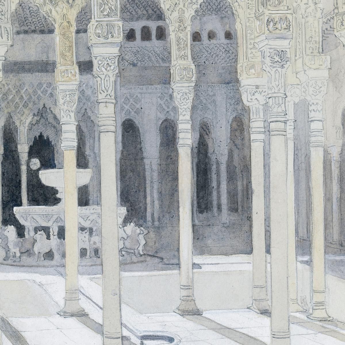 The Lion Courtyard The Alhambra Granada Spain Hercules Brabazon Brabazon hbb65 canvas print