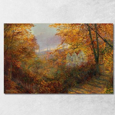 A House In A Clearing John Atkinson Grimshaw jag3 canvas print 