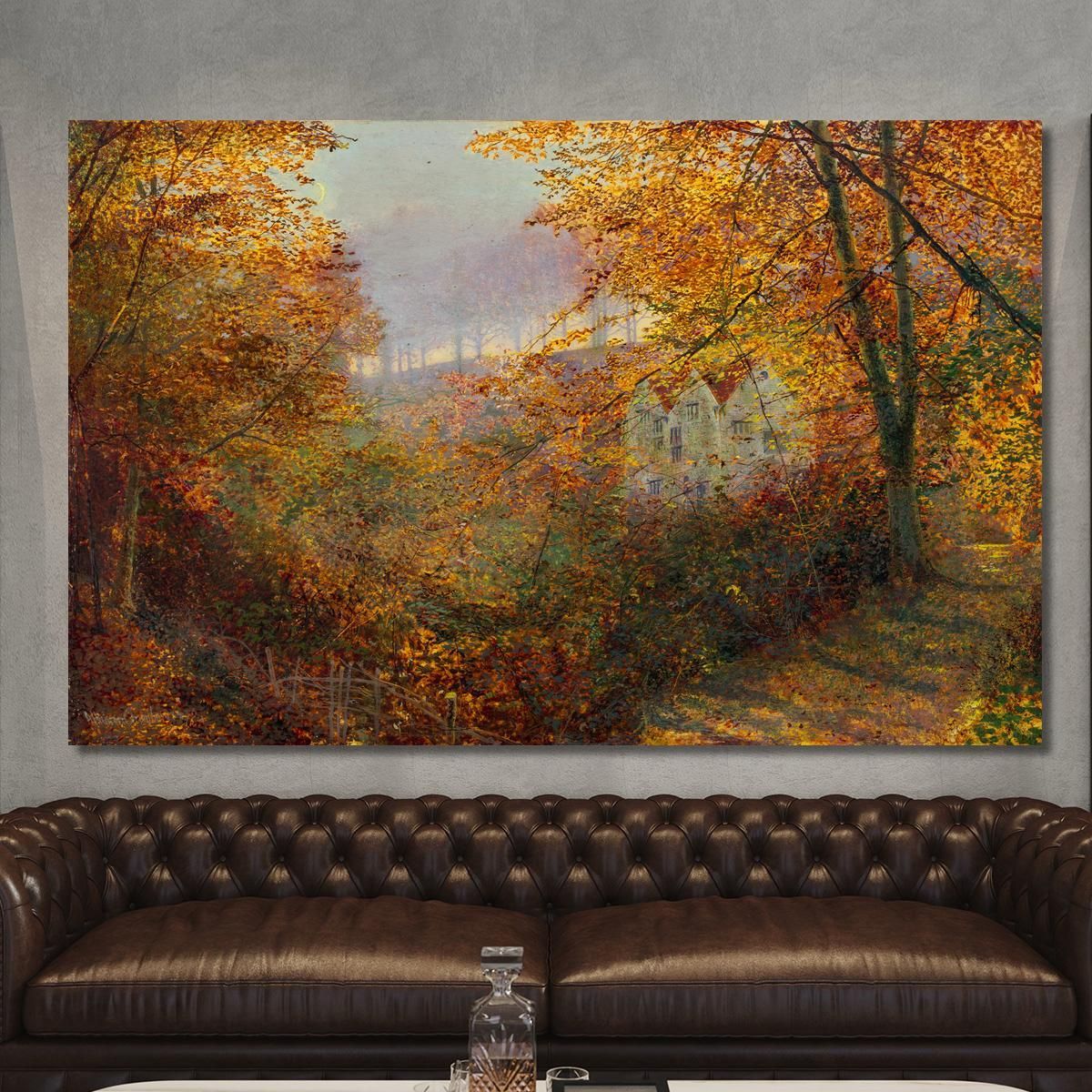 A House In A Clearing John Atkinson Grimshaw jag3 canvas print 