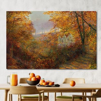 A House In A Clearing John Atkinson Grimshaw jag3 canvas print 