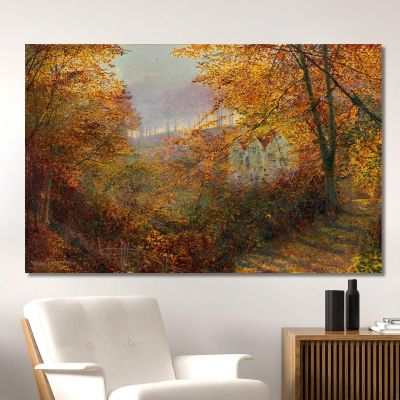 A House In A Clearing John Atkinson Grimshaw jag3 canvas print 