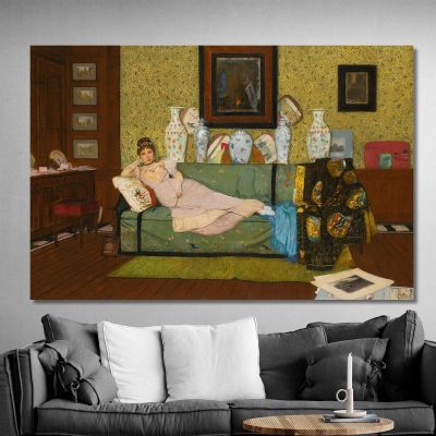 A Reverie In The Artist'S House John Atkinson Grimshaw jag11 canvas print 