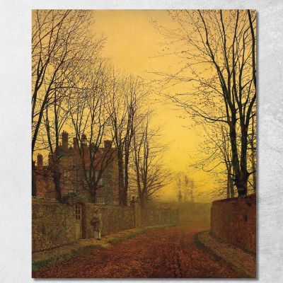An Autumn Lane John Atkinson Grimshaw jag17 canvas print 