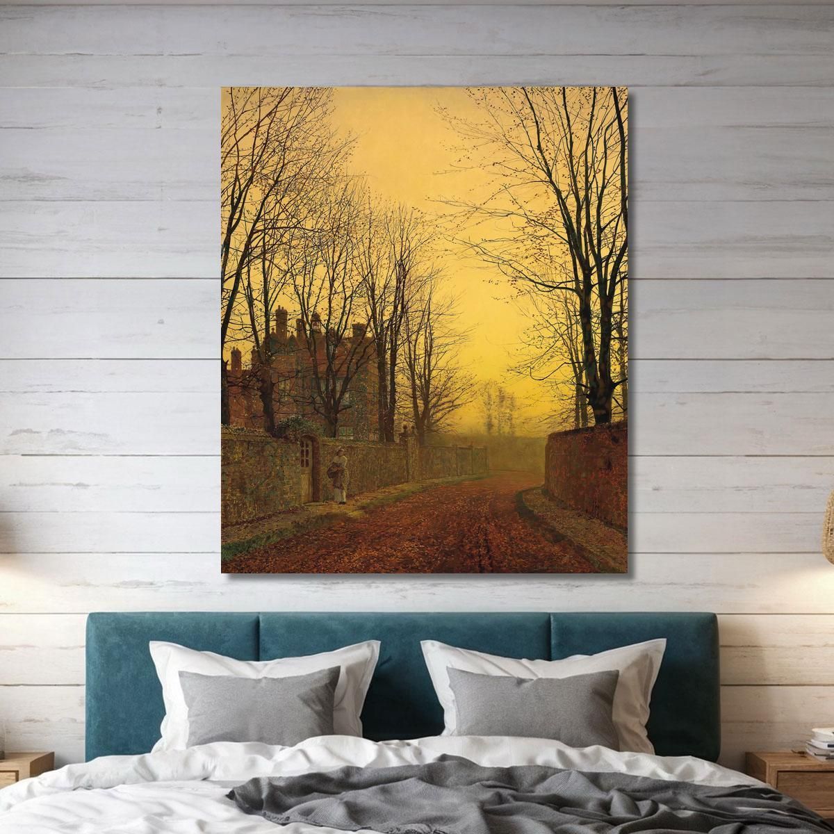 An Autumn Lane John Atkinson Grimshaw jag17 canvas print 