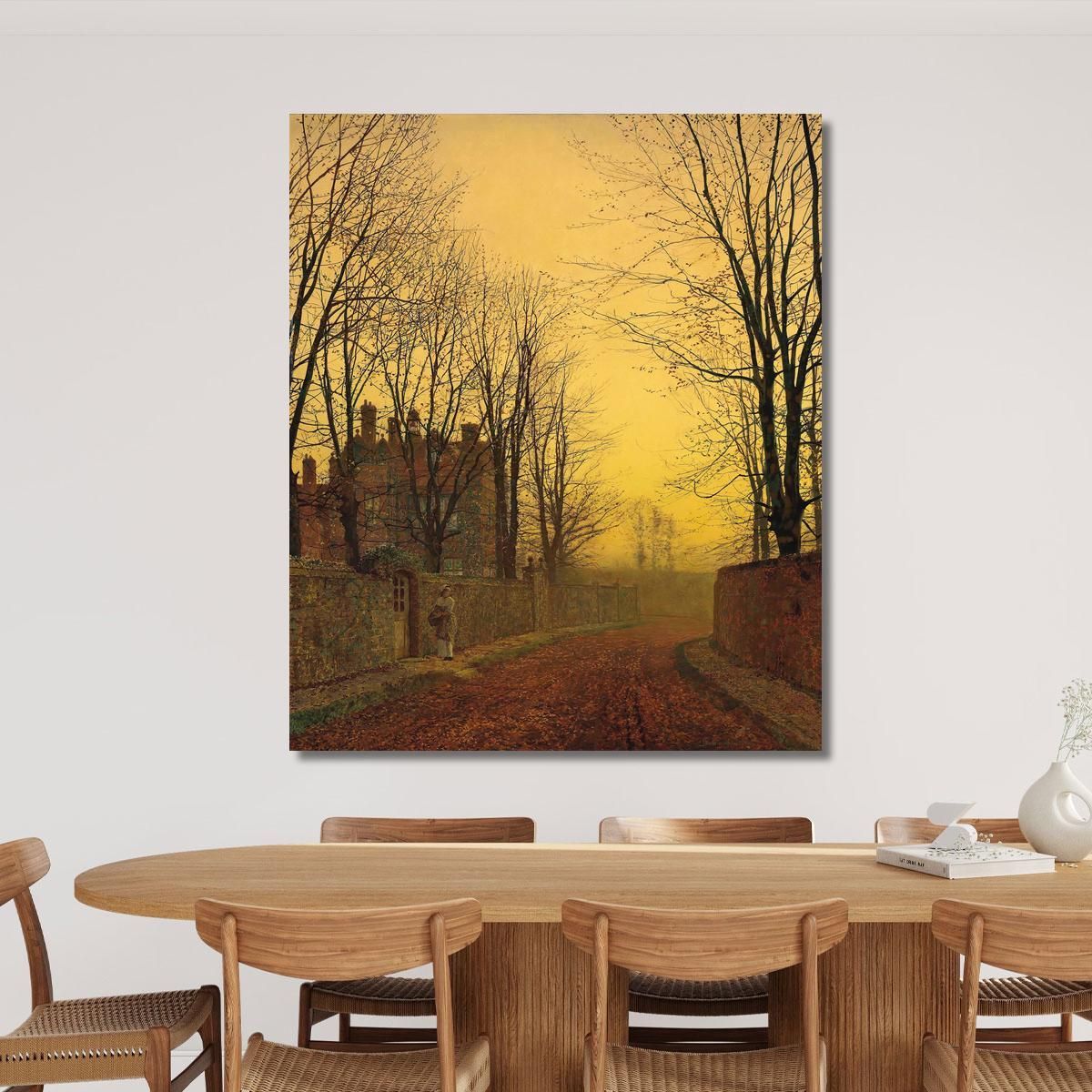 An Autumn Lane John Atkinson Grimshaw jag17 canvas print 