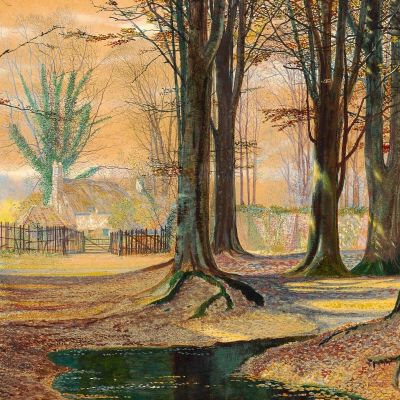 Beechwood John Atkinson Grimshaw jag22 canvas print
