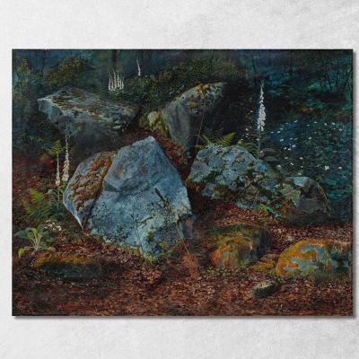 Boulders In Storsforth Wood John Atkinson Grimshaw jag24 canvas print 
