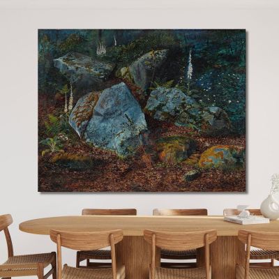 Boulders In Storsforth Wood John Atkinson Grimshaw jag24 canvas print 