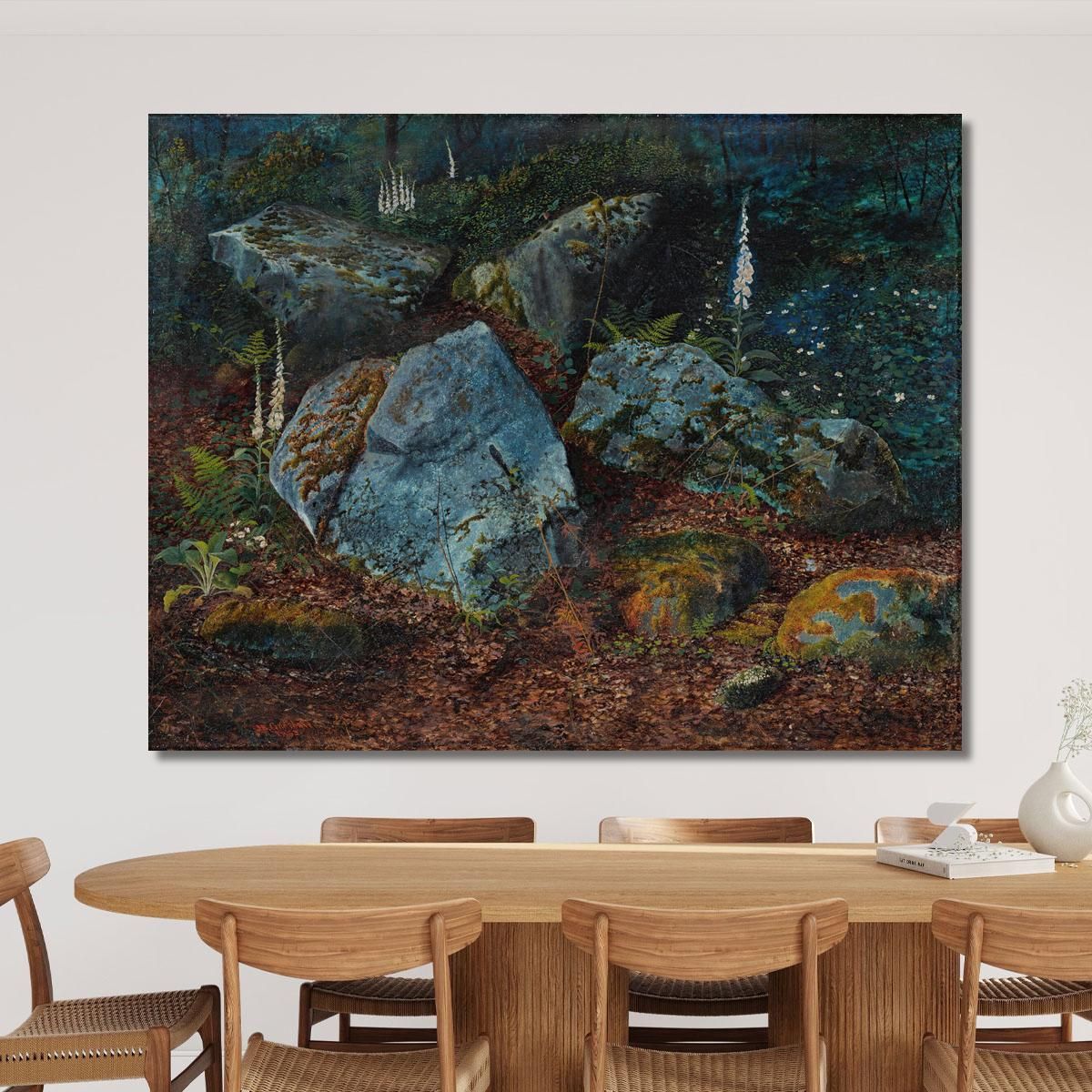 Boulders In Storsforth Wood John Atkinson Grimshaw jag24 canvas print 