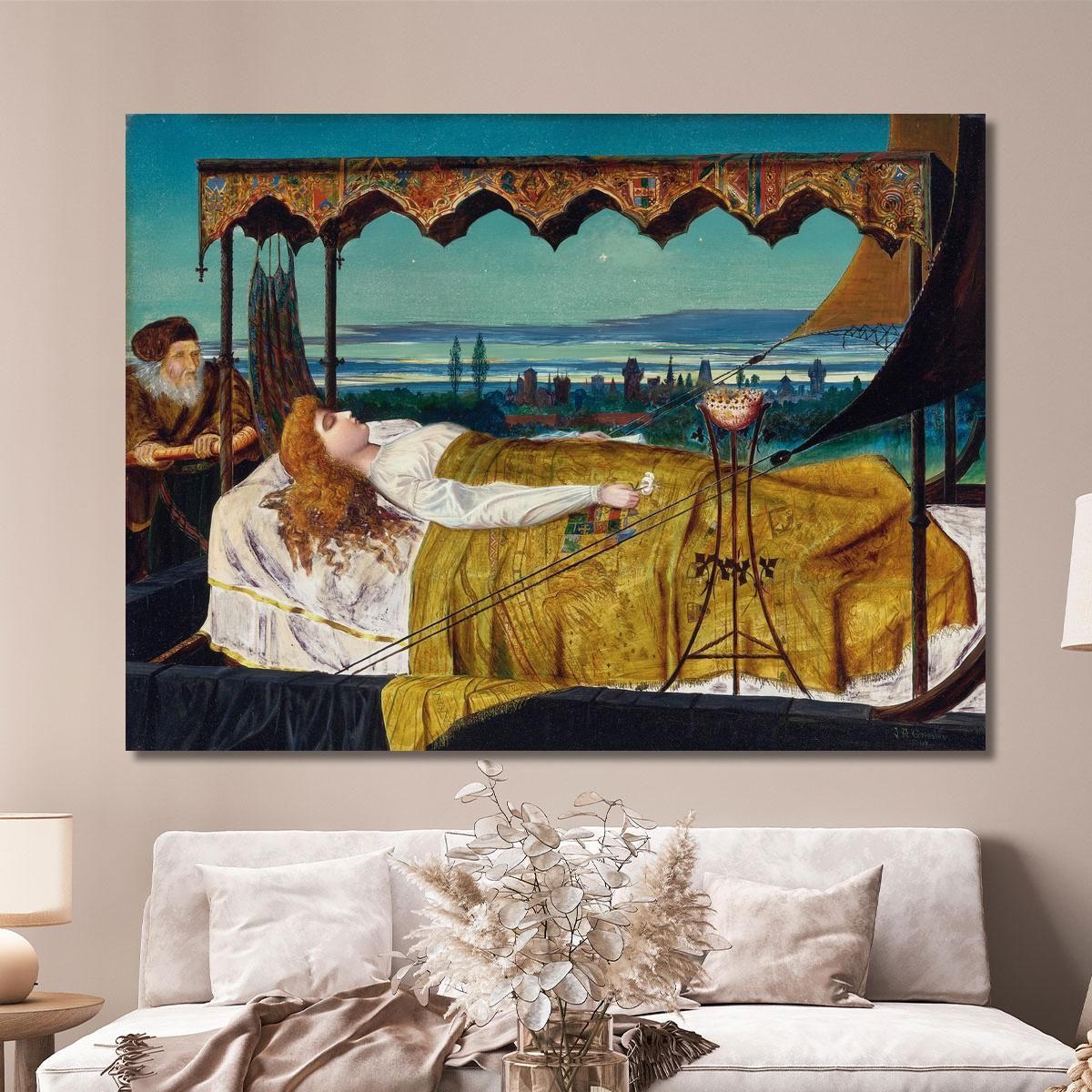 Elaine John Atkinson Grimshaw jag26 canvas print 