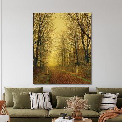 In Autumn'S Golden Glow John Atkinson Grimshaw jag34 canvas print 