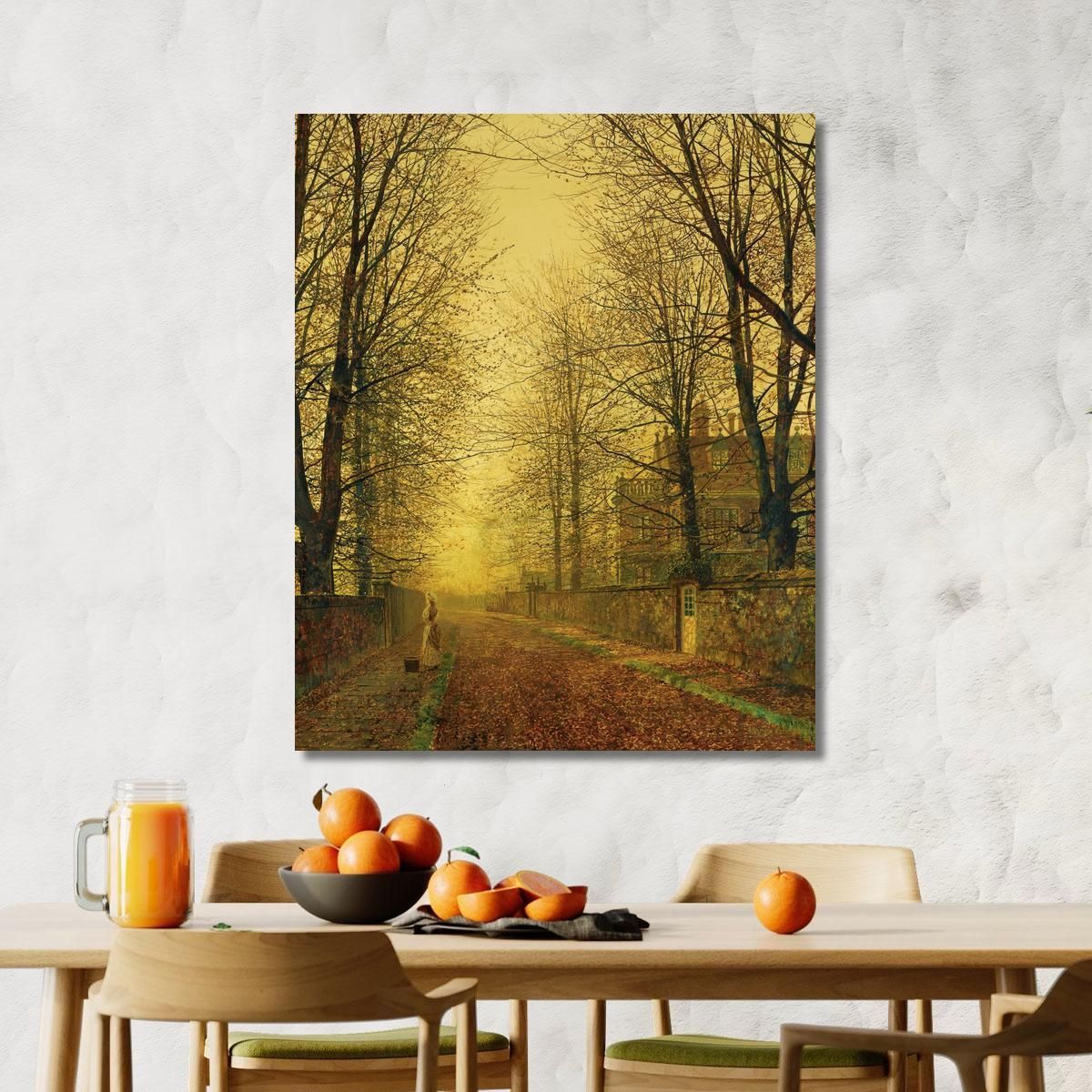 In Autumn'S Golden Glow John Atkinson Grimshaw jag34 canvas print 