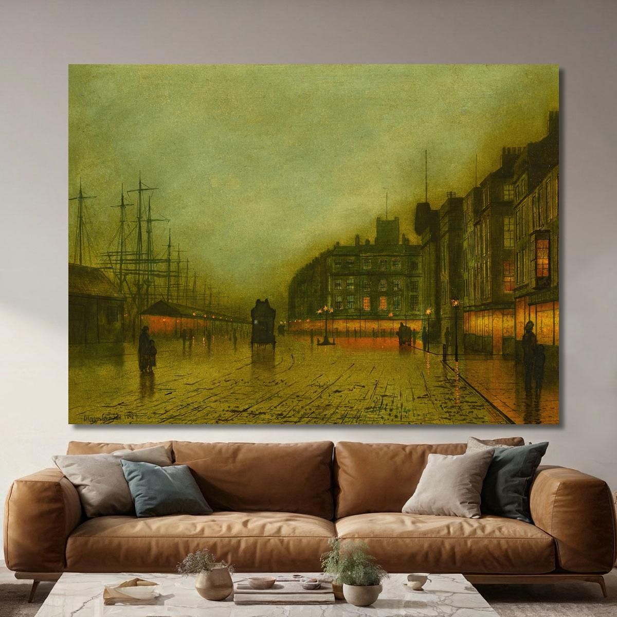 Liverpool Docks John Atkinson Grimshaw jag39 canvas print 