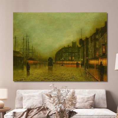 Liverpool Docks John Atkinson Grimshaw jag39 canvas print 