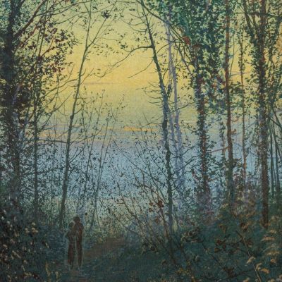 Lovers In A Wood John Atkinson Grimshaw jag41 canvas print